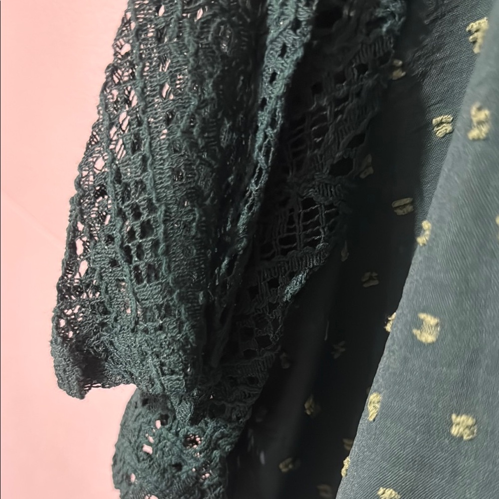 BloomChic Relaxed Green Ruffled Blouse - Picture 6 of 7